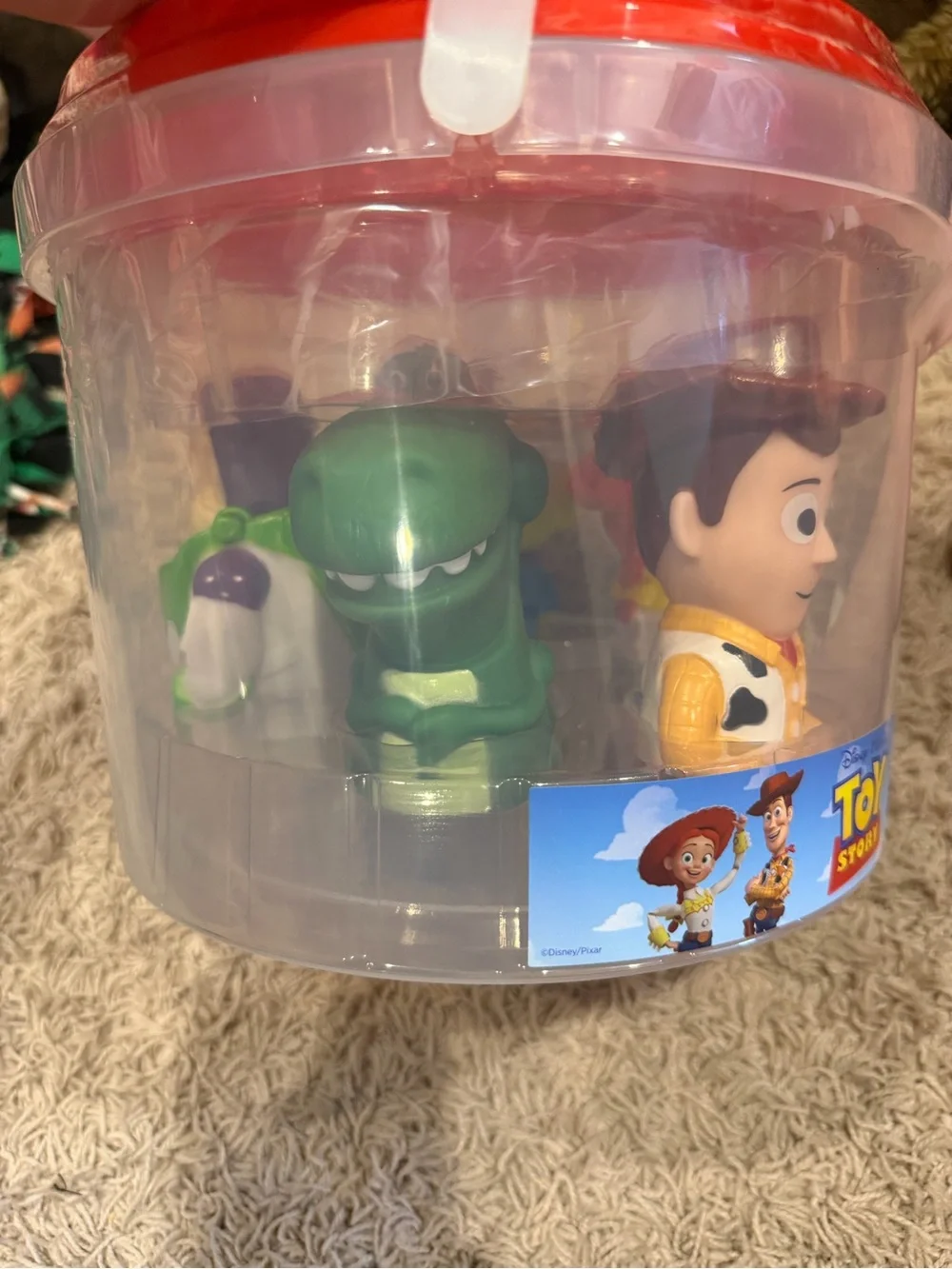 Toy Story 5-Piece Bath Squirter Bucket - Red & White